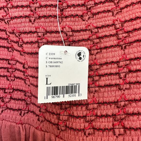 Free People Dahlia Floral Embroidered Smocked Puff Sleeve Boho Pant Jumpsuit - Picture 10 of 11